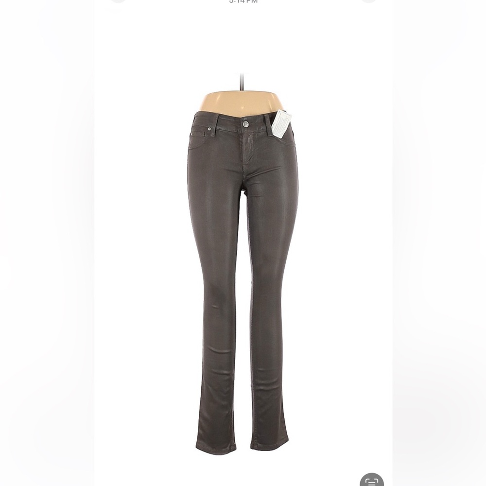 Level 99 Liza Coated Grey Skinny Jeans.  NWT.